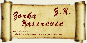 Zorka Maširević vizit kartica